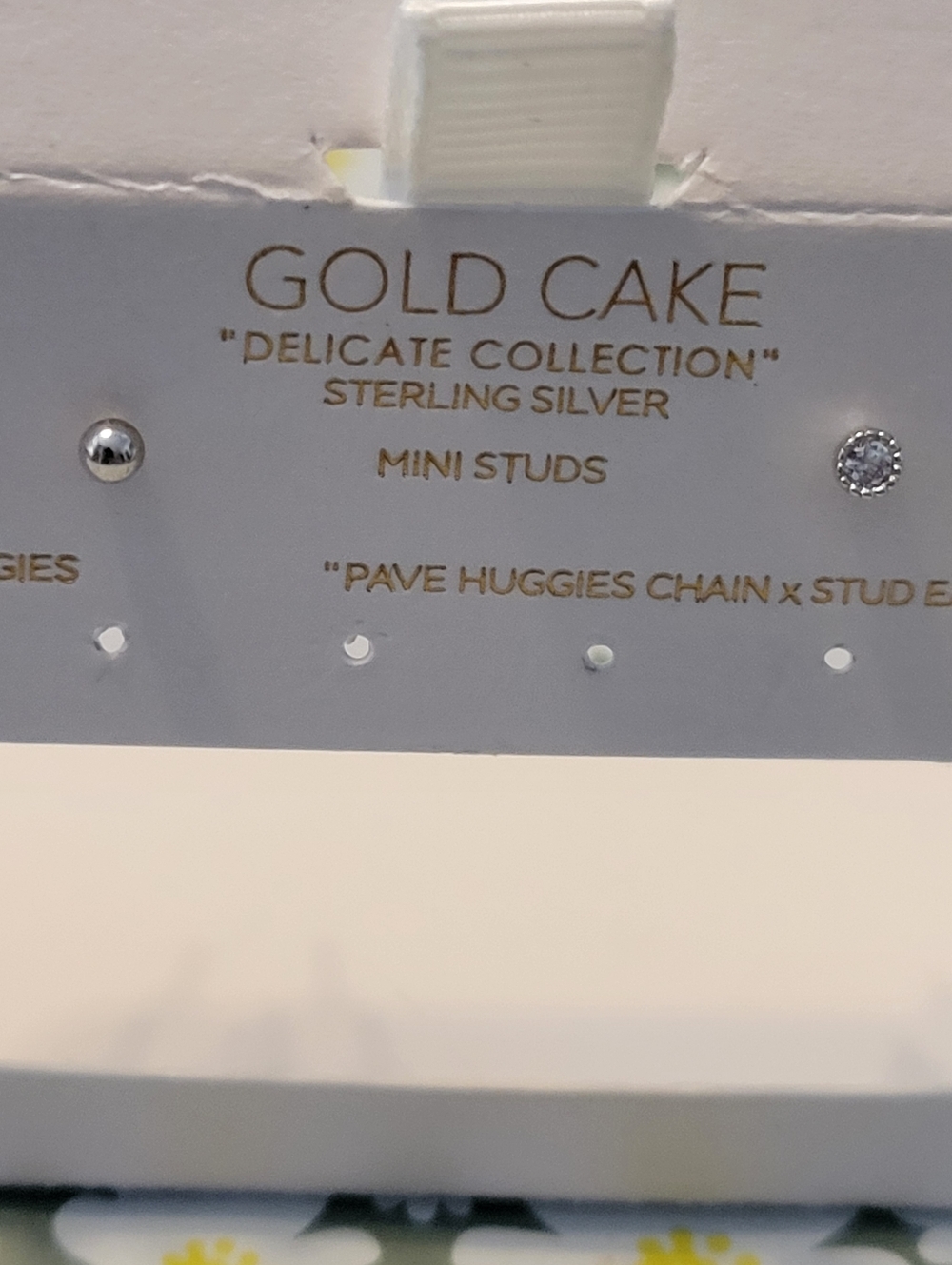 Gold Cake Sterling Silver Mini Stud Earrings - Silver